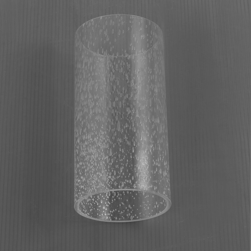 Cylinder Clear Bubble Glass Lamp Shade (Bubble Cylinder with Open Both Ends)-A00002