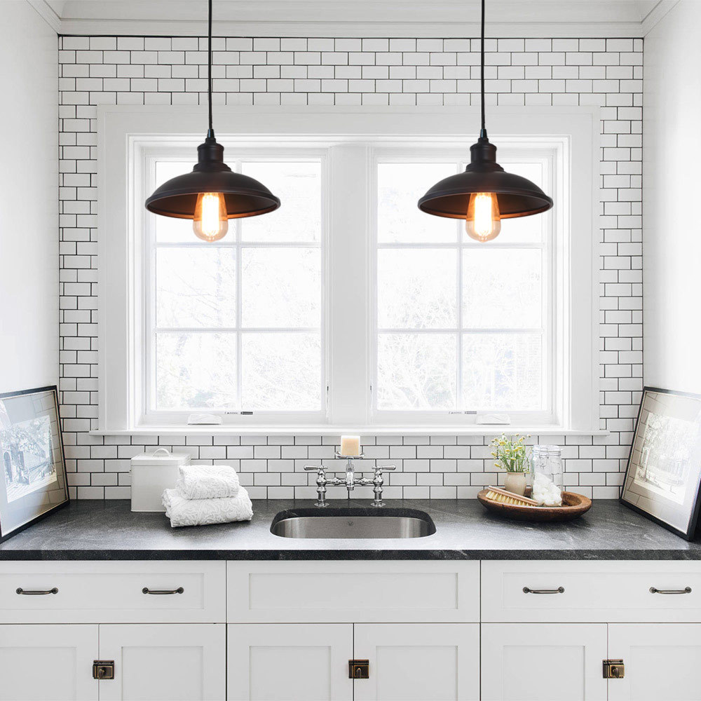 Industrial Pendant Lighting Rustic Ceiling Hanging Light Fixture Indoor Island Edison Lighting for Kitchen Dining Room Farmhouse(P0033)