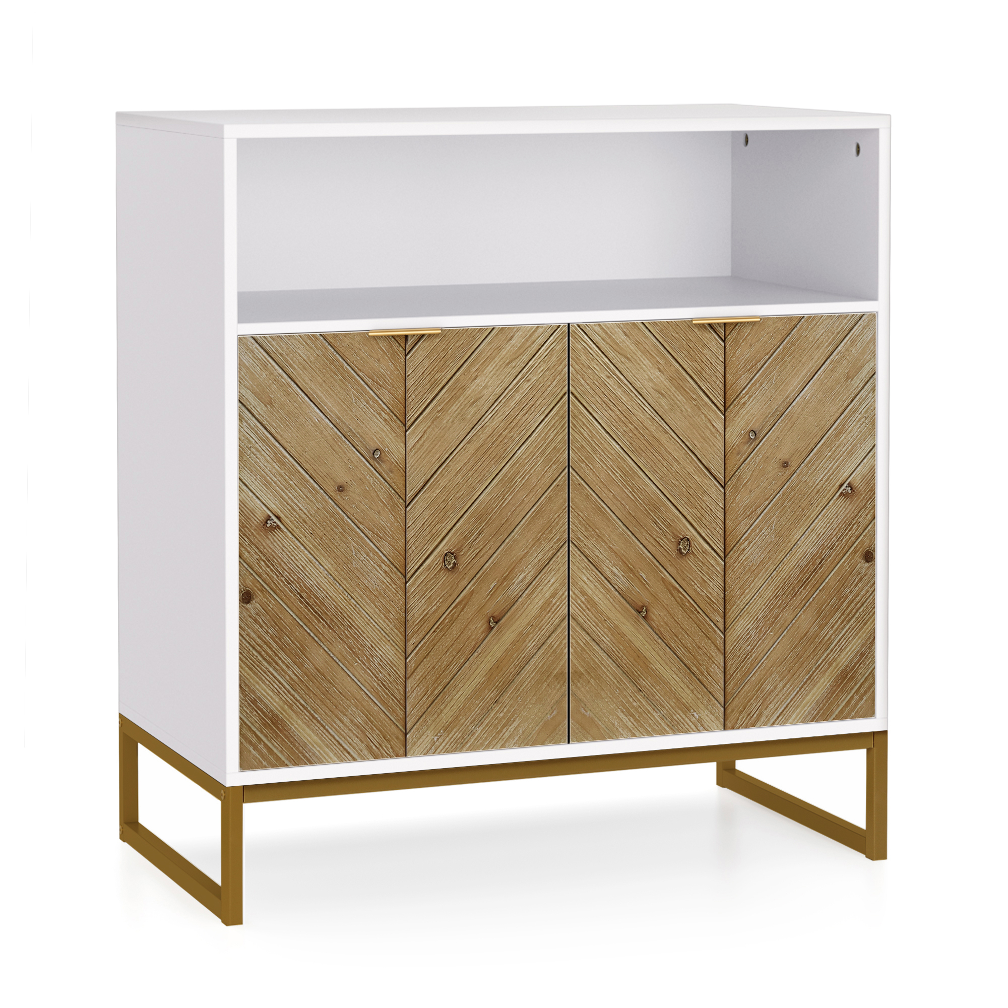 Anmytek Sideboards and Buffets with Storage, Accent Storage Cabinet with Doors and Adjustable Shelf Kitchen Cabinet TV Console Cabinet  H0067