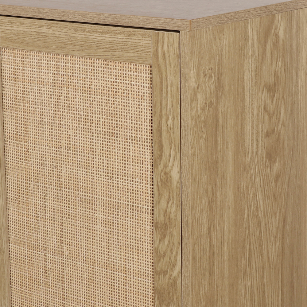Anmytek Rattan Cabinet, 44" H Sideboard Storage Cabinet