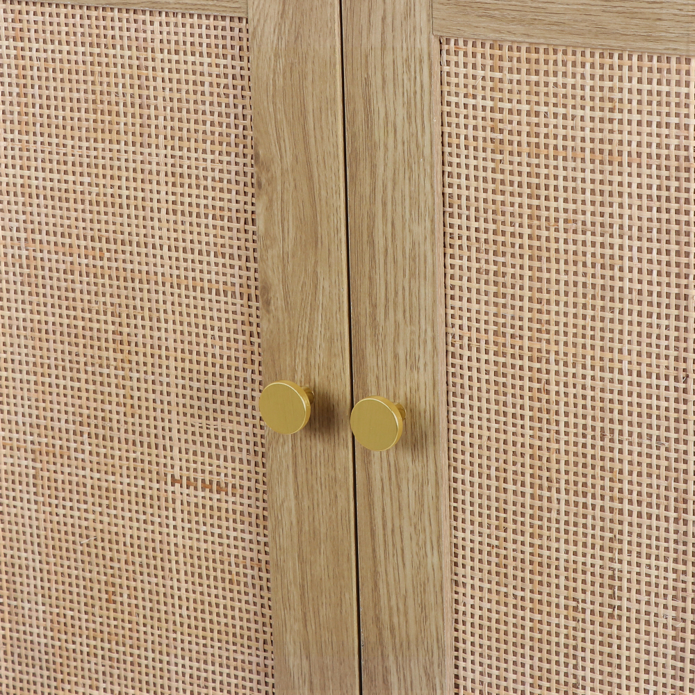 Anmytek Rattan Cabinet, 44" H Sideboard Storage Cabinet