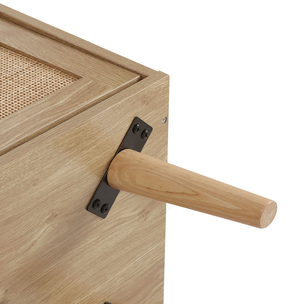 Anmytek Rattan Cabinet, 44" H Sideboard Storage Cabinet