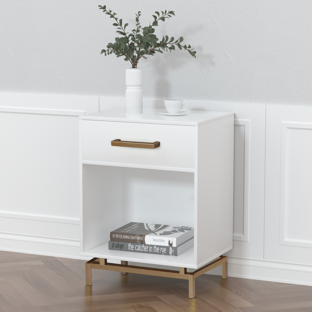 Anmytek Mid Century Modern Nightstand Bedside Table with Drawer