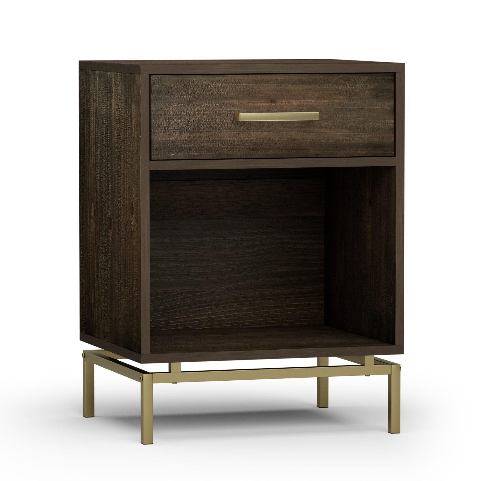 Anmytek Wood Nightstand 25" H Mid Side Table with Drawer
