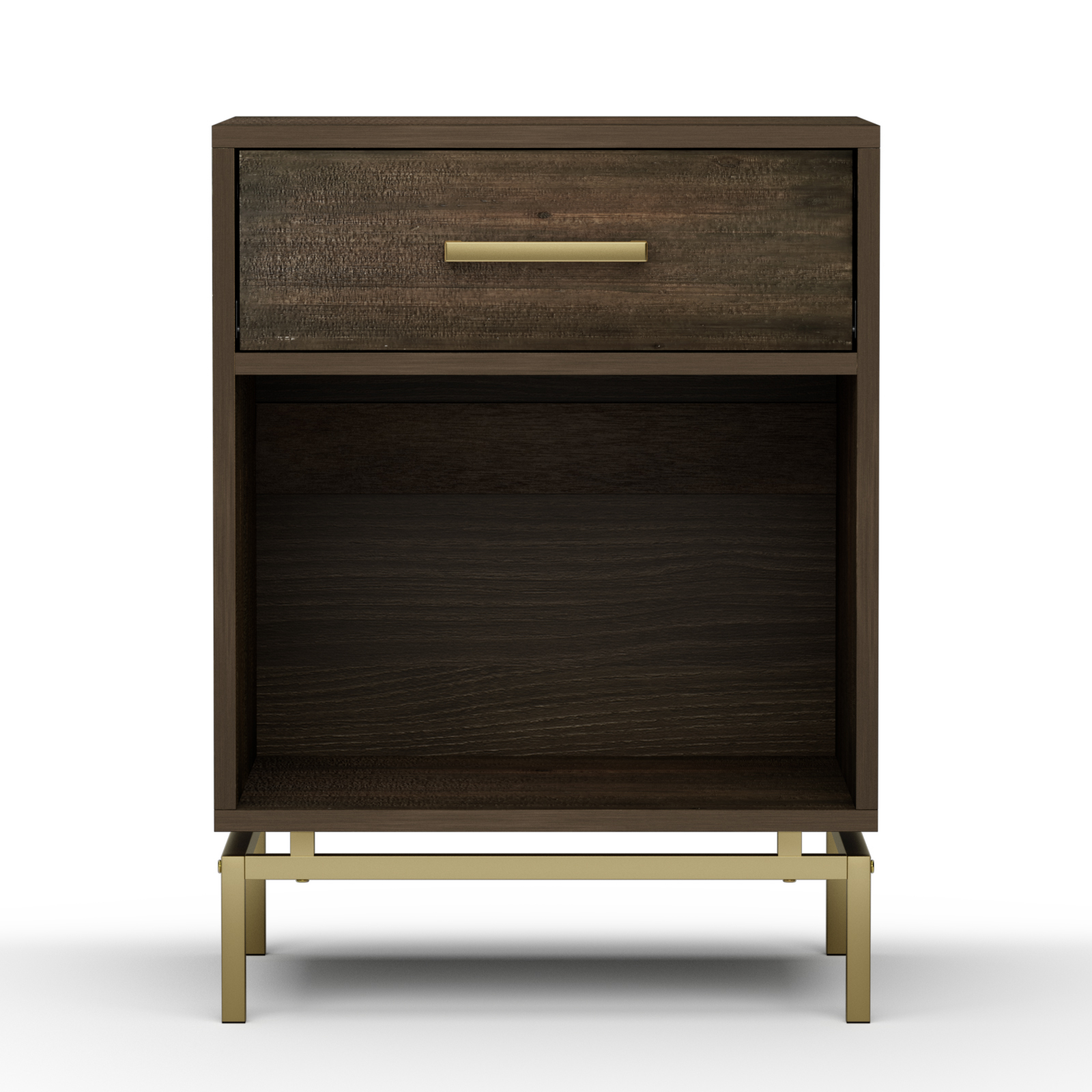 Anmytek Wood Nightstand 25" H Mid Side Table with Drawer
