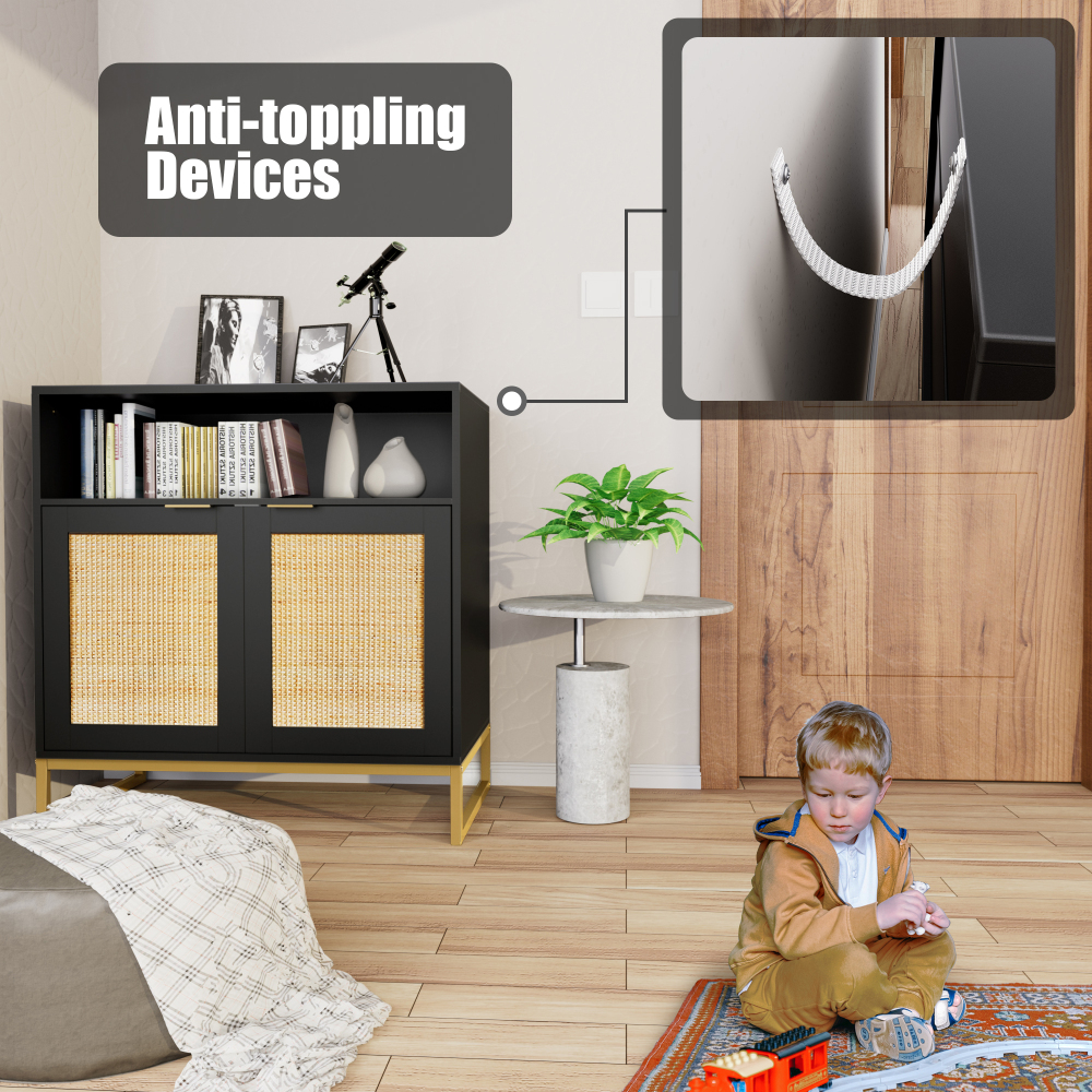 Anmytek Sideboards and Buffets Storage Cabinet with Adjustable Shelf