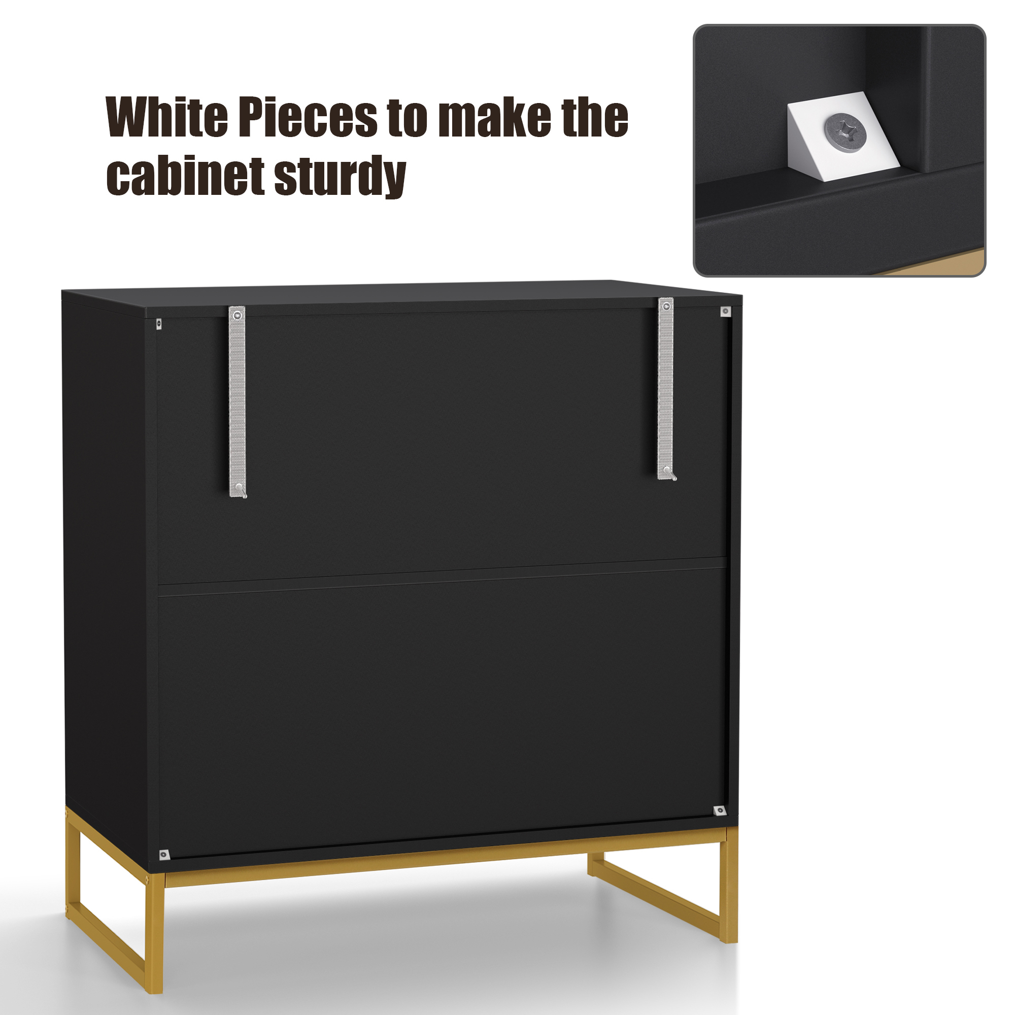 Anmytek Sideboards and Buffets Storage Cabinet with Adjustable Shelf