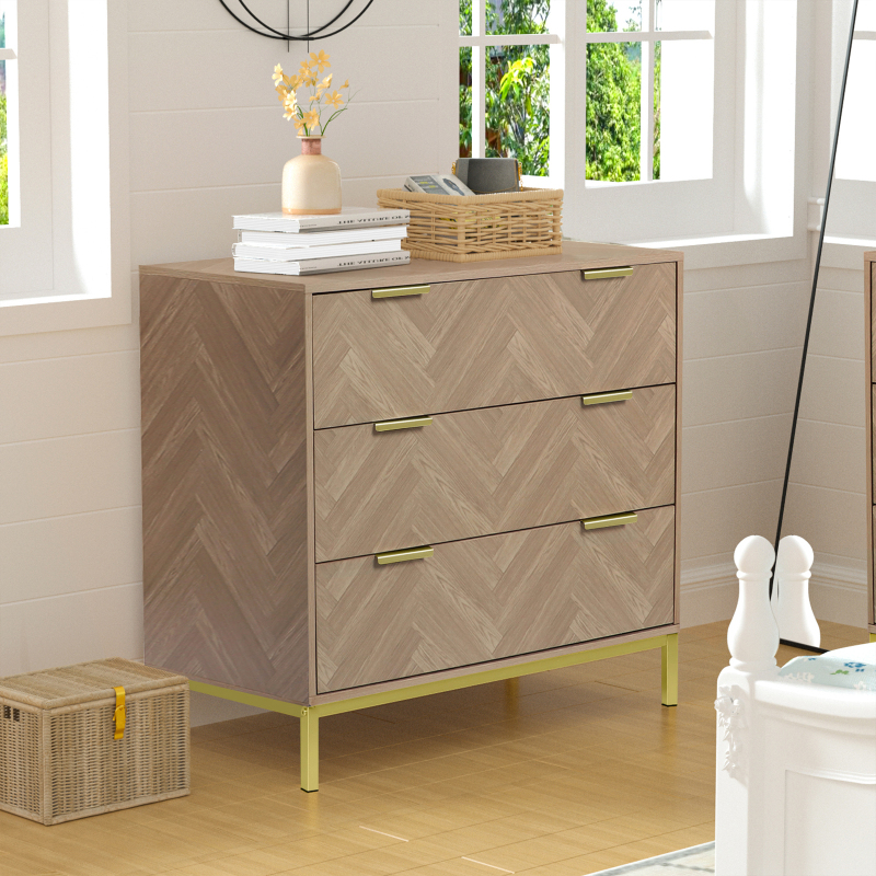 6 Drawer Double Dresser Storage Modern Wood Chest