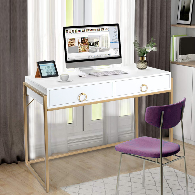 Home Office Writing Desk 2 Drawers Makeup Vanity Table
