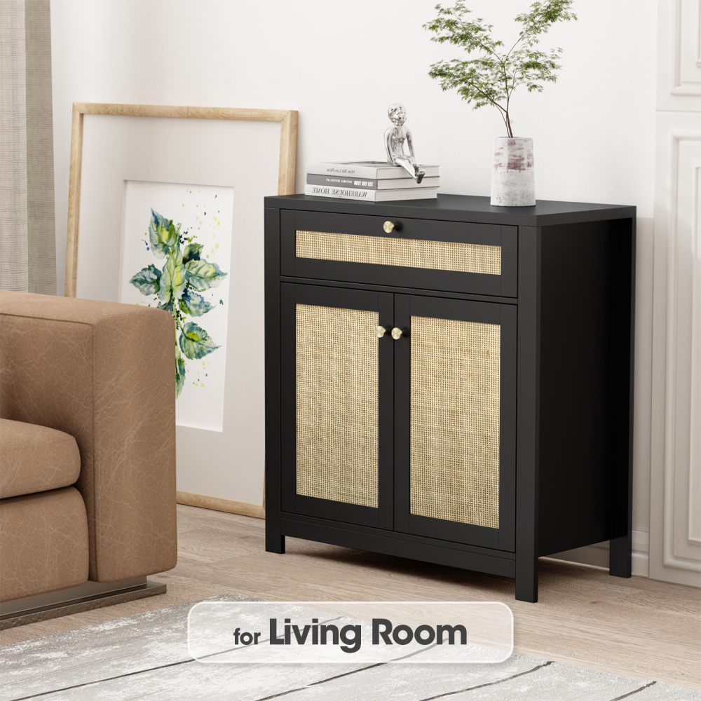 Sideboard Buffet Accent Storage Cabinet with Door and Drawer, Wood  TV Console