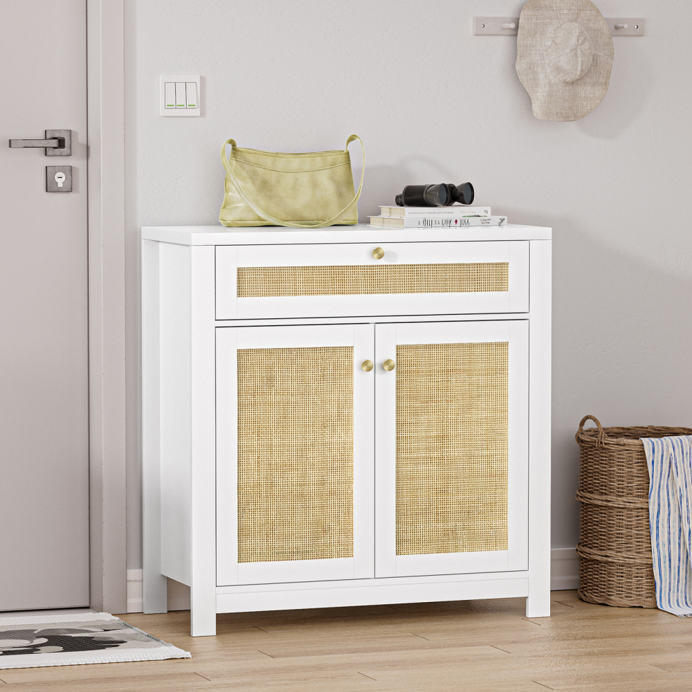 Sideboard Buffet Accent Storage Cabinet with Door and Drawer, Wood  TV Console