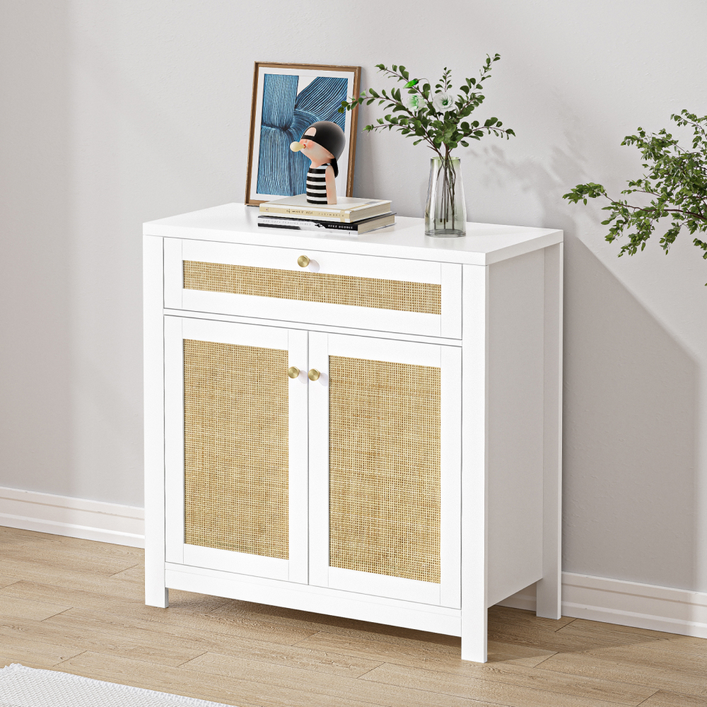 Sideboard Buffet Accent Storage Cabinet with Door and Drawer, Wood  TV Console