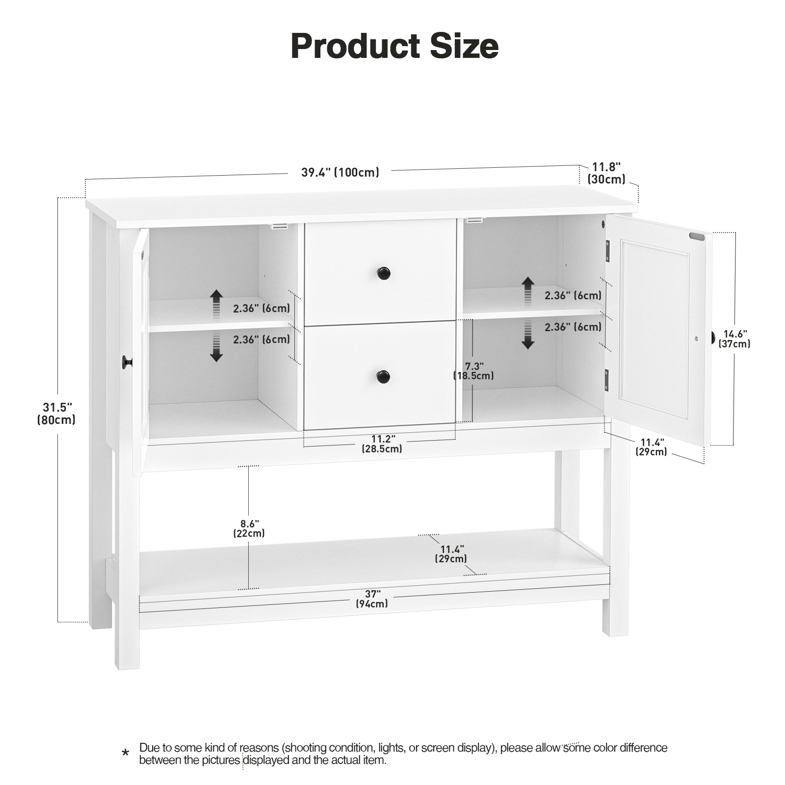 Rattan Console Table with Drawers, Entryway Table with Open Storage Shelf Long Sofa Table