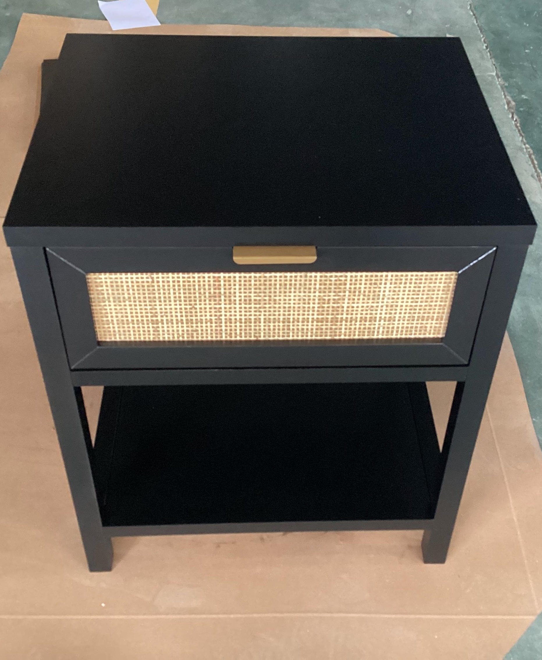 Wood Nightstand 24" H End Table with Storage Drawer