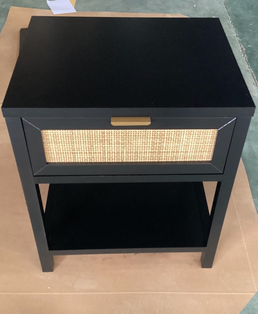 Wood Nightstand 24" H End Table with Storage Drawer