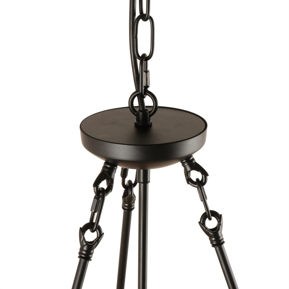 Anmytek Christmas Round Wooden Chandelier Over Dinning Table Farmhouse Drum Shape Robe Chandelier Light Fixture for Kitchen Island(3 Lights (No Need Glass Shade))