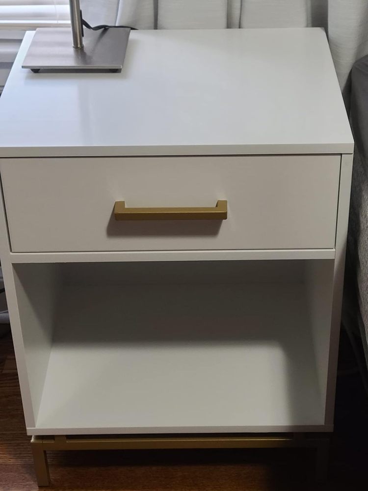 Anmytek Wood Nightstand 25" H Mid Side Table with Drawer