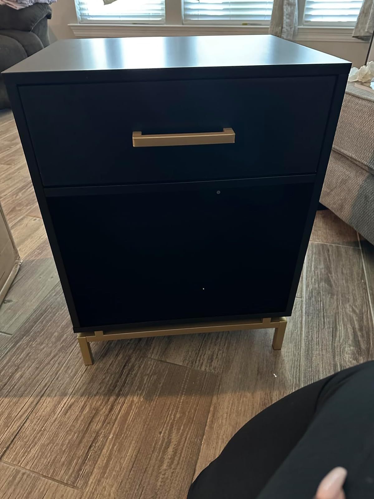 Anmytek Wood Nightstand 25" H Mid Side Table with Drawer