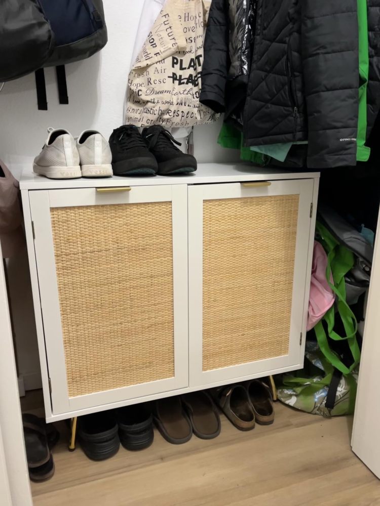 Anmytek Rattan Storage Cabinet Sideboard Buffet Cabinet