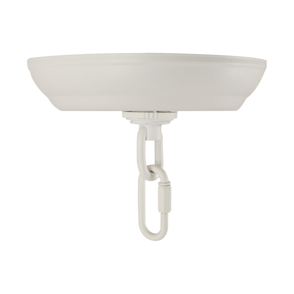Anmytek 5" Standard Light Canopy Kit with Maximum Fixture Weight of 40 Pounds Metal Ceiling Plate for Chandelier Pendant Lighting Flower Basket or DIY Projects, White
