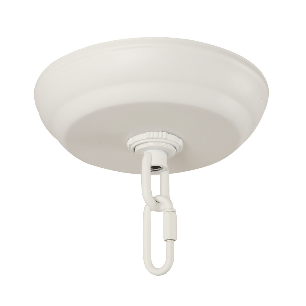 Anmytek 5" Standard Light Canopy Kit with Maximum Fixture Weight of 40 Pounds Metal Ceiling Plate for Chandelier Pendant Lighting Flower Basket or DIY Projects, White