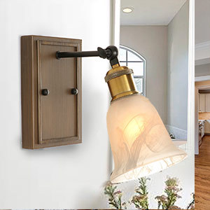 Anmytek Bell Shaped Glass Shade, Alabaster Glass Shades Replacement for ceiling fan light wall light and pendant, Lipless with 1-5/8-inch Fitter Opening, 3 Pack
