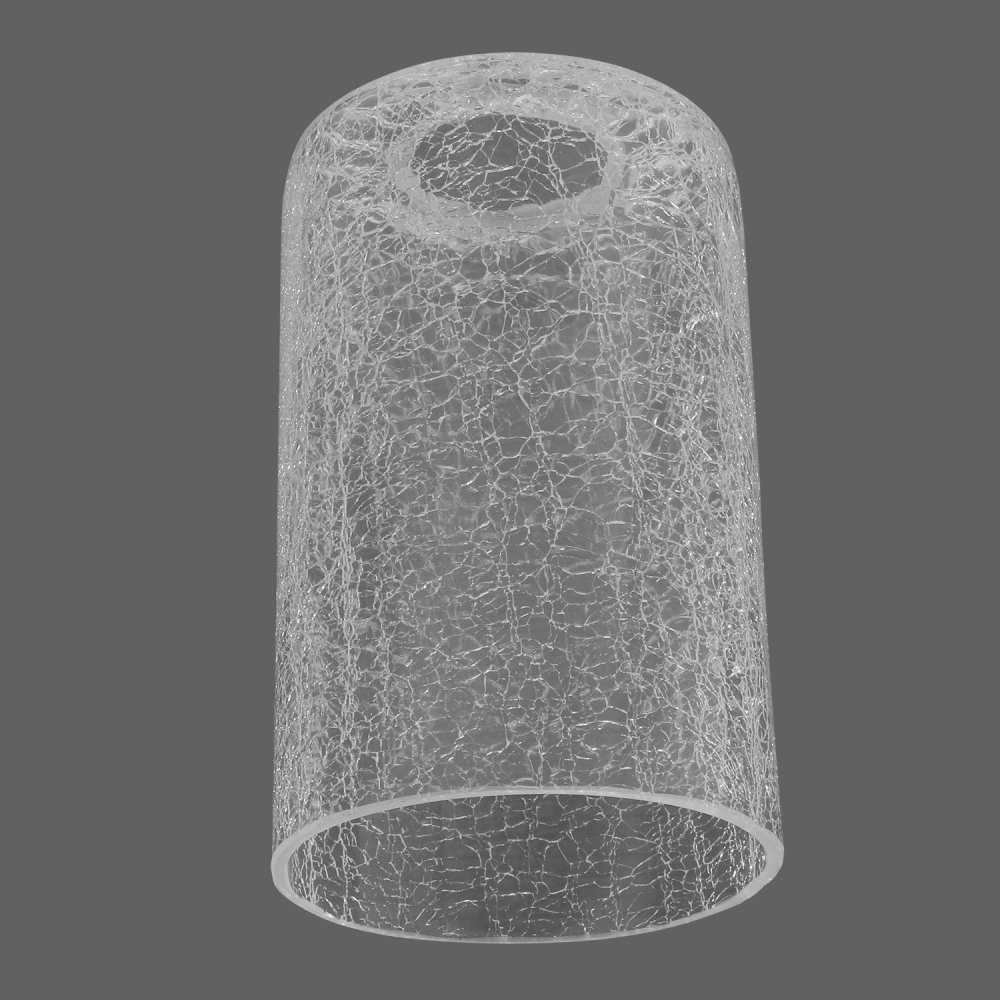 Anmytek Crack Finish Clear Glass Shade Covers Replacements, Cylinder Glass Shade with 1-5/8 Inch Fitter Glass Lamp Shade for Light Fixtures Pendant Lights