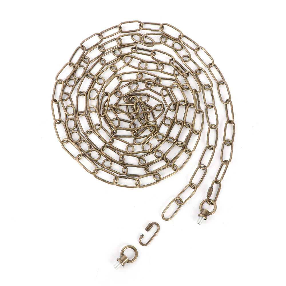 Anmytek Antique Bronze Pendant Light Fixture Chain Heavy Duty 15 Feet Pendant Light Fixture Chain Hanging Extension for Fruit Basket Lantern Plant Supports to 65 lbs Maximum Weight