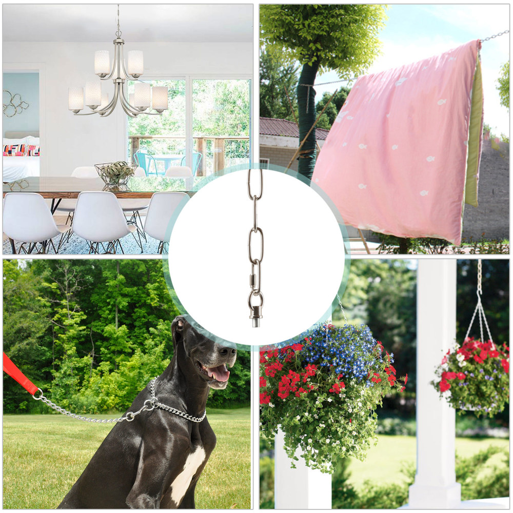 Anmytek Pendant Light Fixture Chain Heavy Duty 15 Feet Chandelier Chain Hanging Chain for Fruit Basket Lantern Plant Supports to 65 lbs Maximum Weight