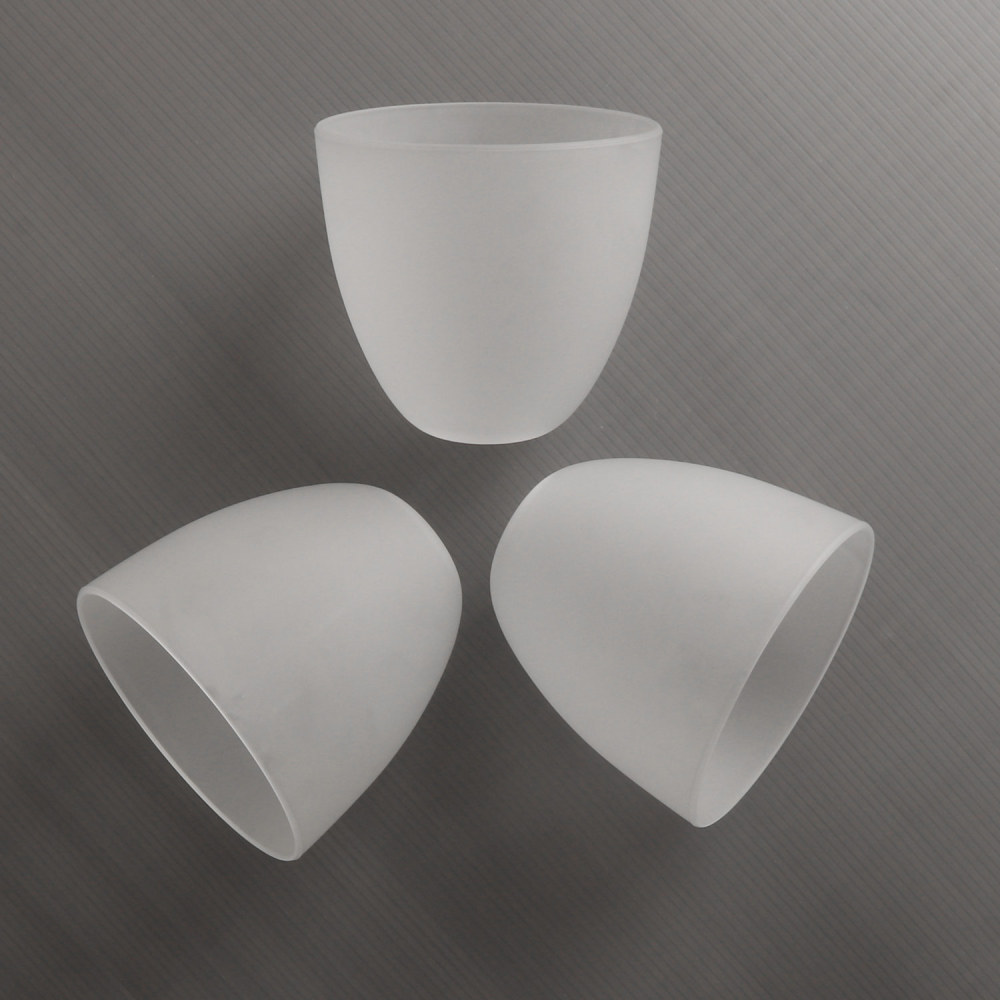 Anmytek Bell Shaped Glass Shade Frosted Style Glass Shades Replacement for Ceiling Fan Light Wall Light and Pendant, Lipless with 1-5/8 inch Fitter Opening, 3 Pack
