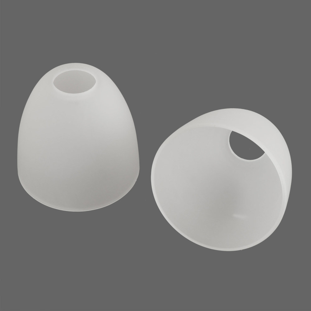 Anmytek 4 Pack Bell Shaped Glass Shade Frosted Light Fixture Shades Replacement for Ceiling Fan Light Wall Light,Lipless with 1-5/8-inch Fitter Opening