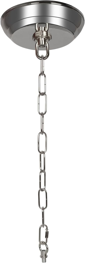 Anmytek 10 Feet Heavy Duty Black Chain with 5" Light Canopy Kit for Chandelier, Swag Light Kit Light Fixture Mounting Bracket for Hanging Light
