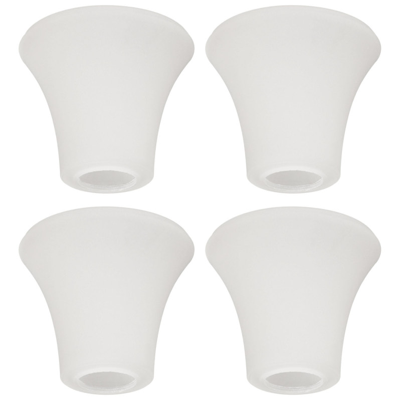 Anmytek 4 Packs Bell Shaped Frosted Glass Lamp Shade Replacement for Ceiling Fan Kit Hanging Lighting Fixture A00049