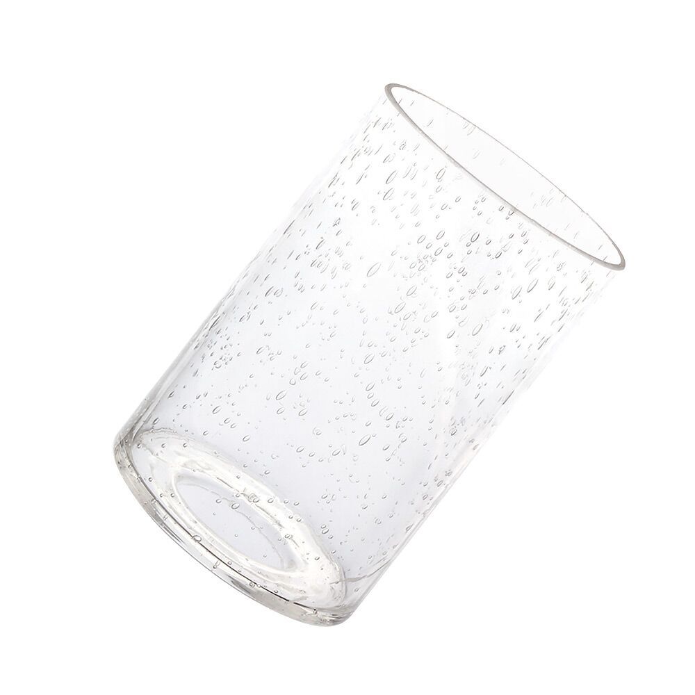 Anmytek Cylinder with Bottom Clear Bubble Glass Lamp Shade