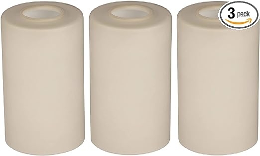 Anmytek Rustic Amber Frosted Glass Lamp Shade Replacement with 1-5/8-Inch Opening for Chandelier Pendant Lighting Fixture Wall Sconce (3 Packs) A00107