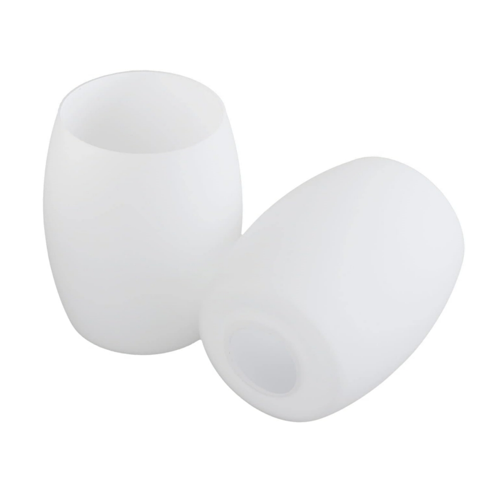 Anmytek 2 Pack Glass Lamp Shade for Mini Pendant Light, Opal White Glass Globe Replacement for Chandelier Light Fixture, Wall Sconce, 1 5/8" inch Fitter