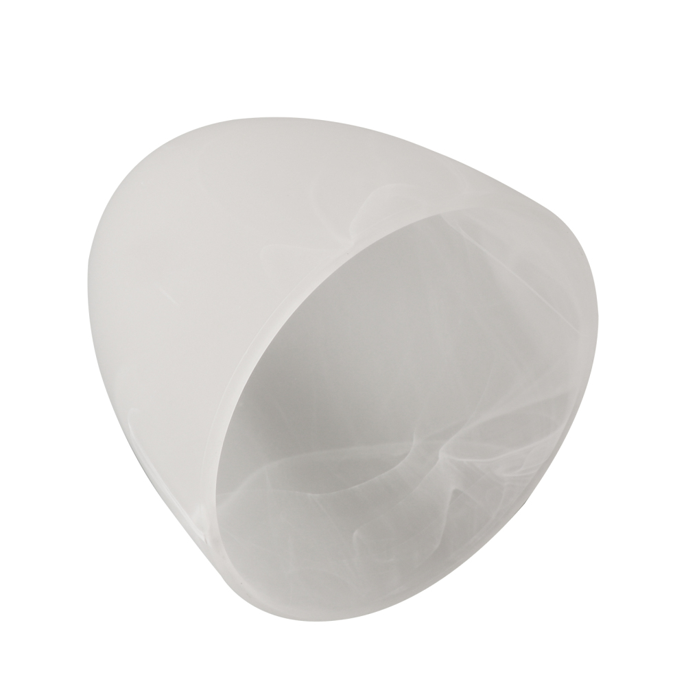 Anmytek 3 Pack Bell Shaped Alabaster Glass Shade, Traditional Style Lighting Fixture Shade Replacement for Ceiling Fan Lights Wall Light, Lipless with 1-5/8-inch Fitter Opening