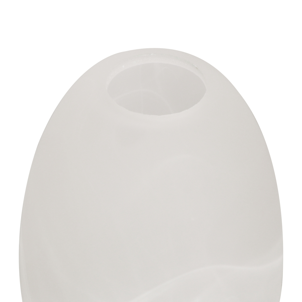 Anmytek 3 Pack Bell Shaped Alabaster Glass Shade, Traditional Style Lighting Fixture Shade Replacement for Ceiling Fan Lights Wall Light, Lipless with 1-5/8-inch Fitter Opening