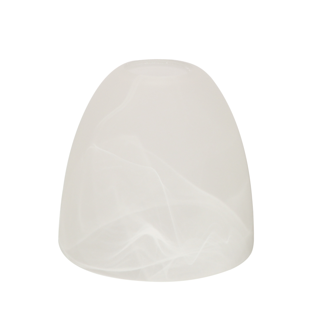Anmytek 3 Pack Bell Shaped Alabaster Glass Shade, Traditional Style Lighting Fixture Shade Replacement for Ceiling Fan Lights Wall Light, Lipless with 1-5/8-inch Fitter Opening