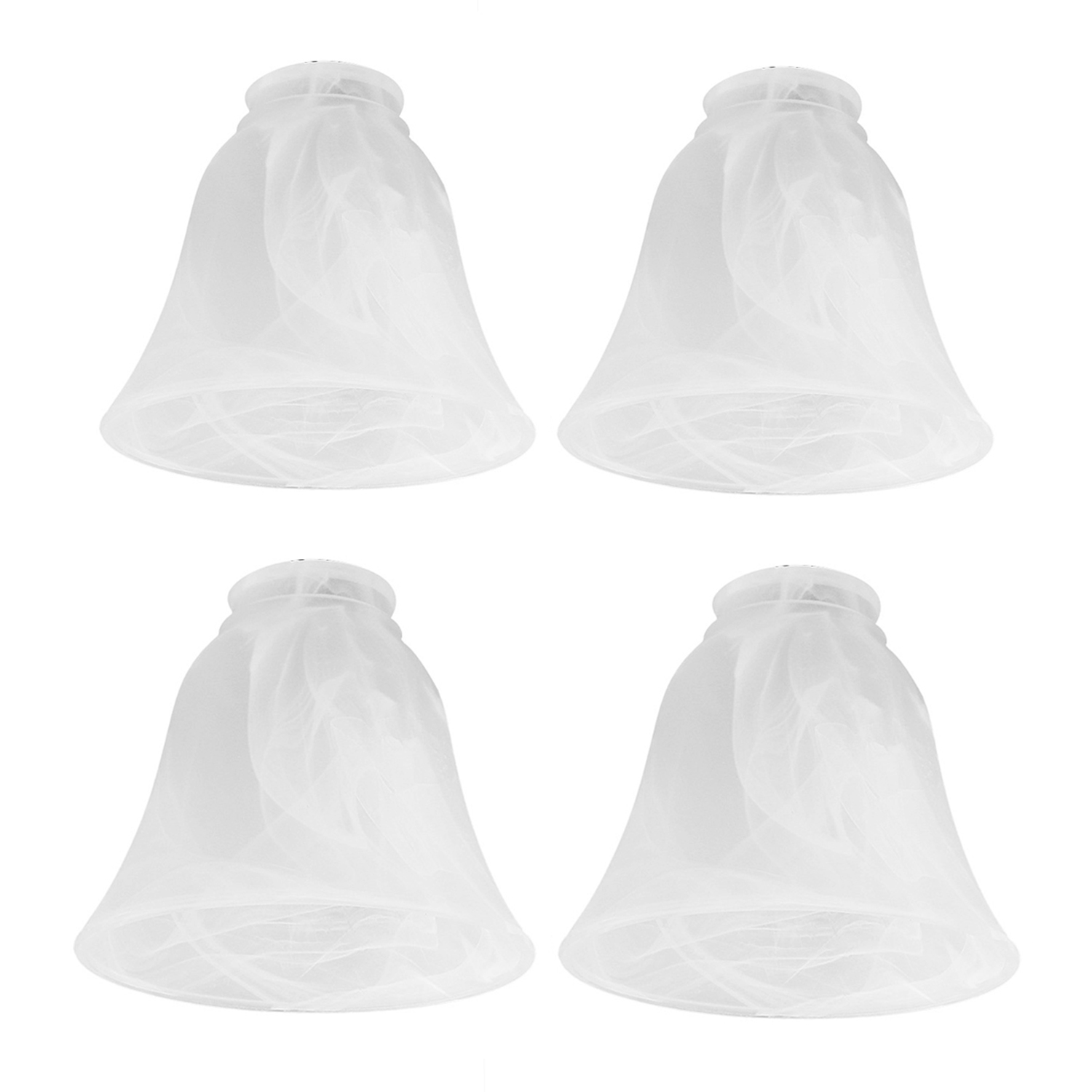 Anmytek 4 Pack Ceiling Fan Replacement Glass Shade 2-1/4 inch Fitter