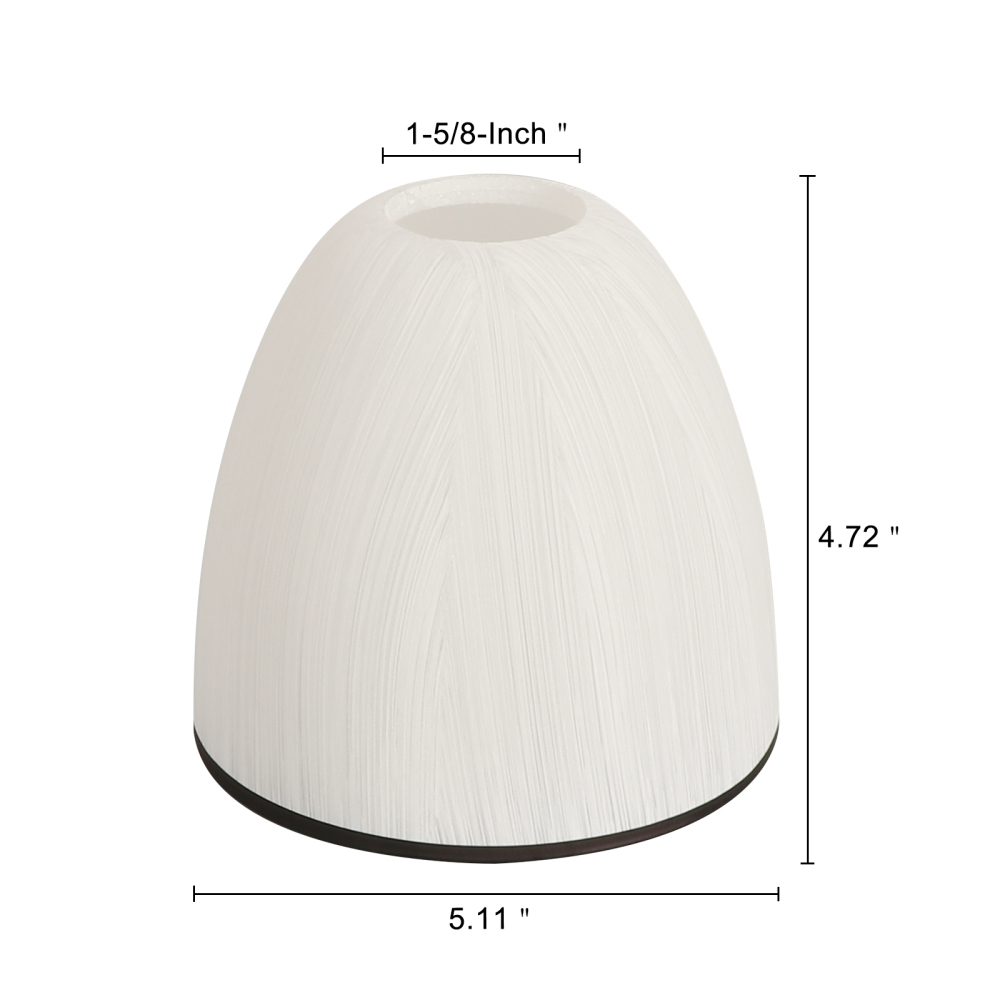 Anmytek 3 Pack Bell Shaped White Frosted Glass Shade, Traditional Style Modern Lighting Fixture Shade Replacement for Ceiling Fan Lights Wall Light, Lipless with 1-5/8-inch Fitter Opening