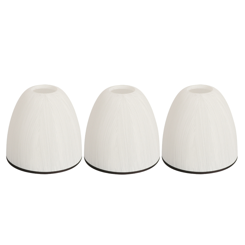 Anmytek 3 Pack Bell Shaped White Frosted Glass Shade, Traditional Style Modern Lighting Fixture Shade Replacement for Ceiling Fan Lights Wall Light, Lipless with 1-5/8-inch Fitter Opening