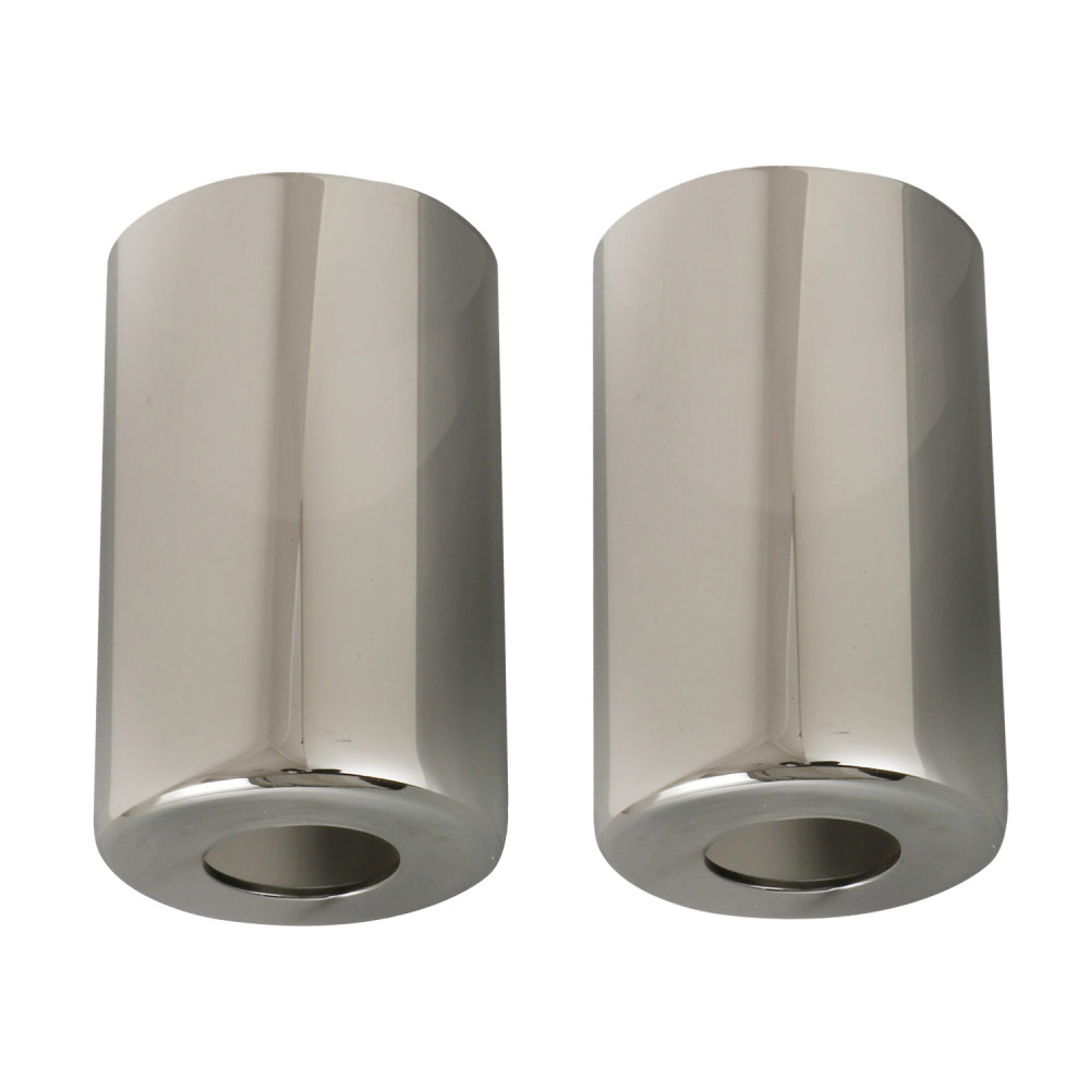 Anmytek Smoke Gray Glass Lamp Shade 2 Pack, Industrial Light Fixture Replacement Glass Cylinder Shade or Globe for Pendant Light Chandelier Wall Sconce, 1 5/8 inch Fitter