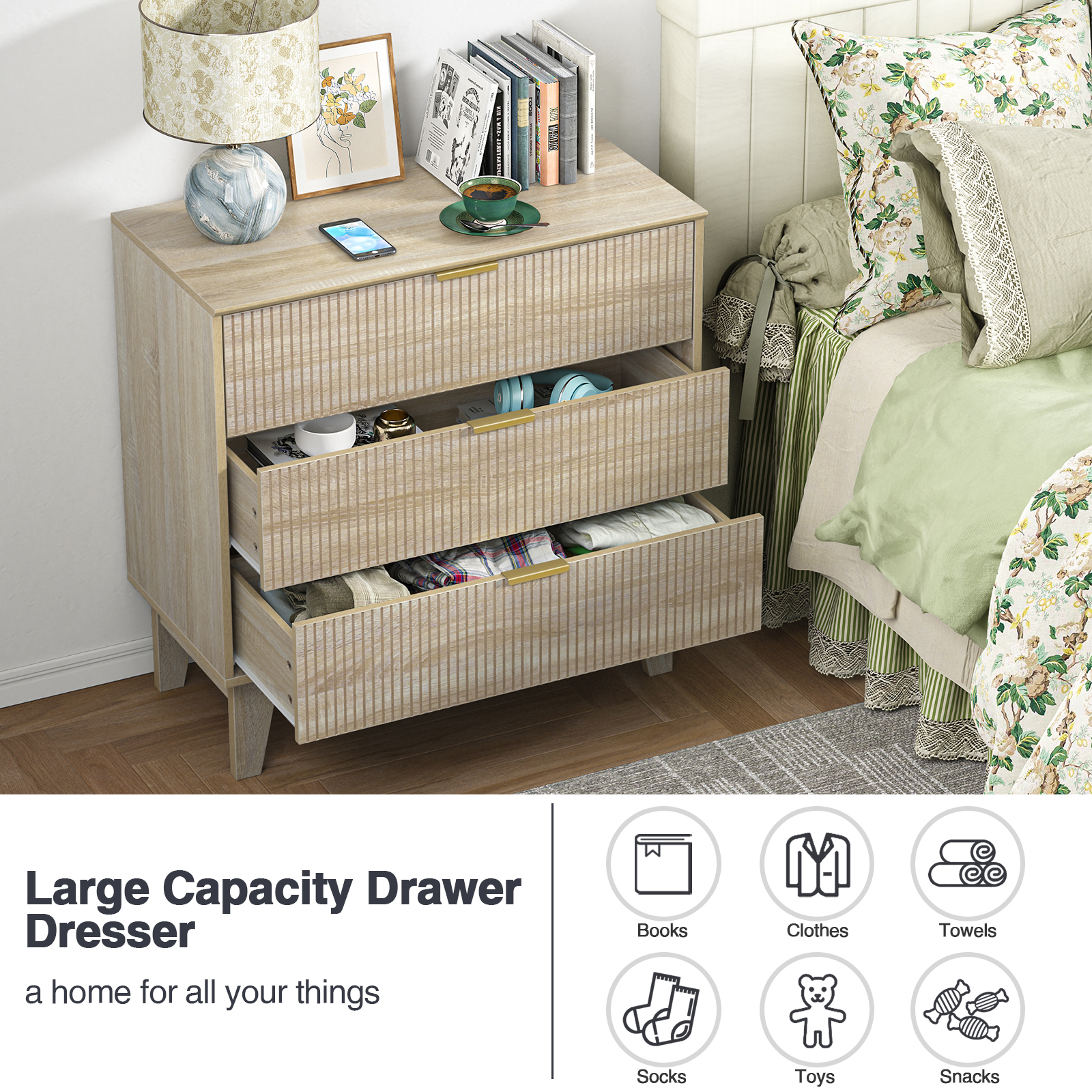 chinese dress ladies Modern 6 Drawer Dresser, Dressers for Bedroom, Tall Chest of Drawers Closet  Organizers & Storage Clothes
