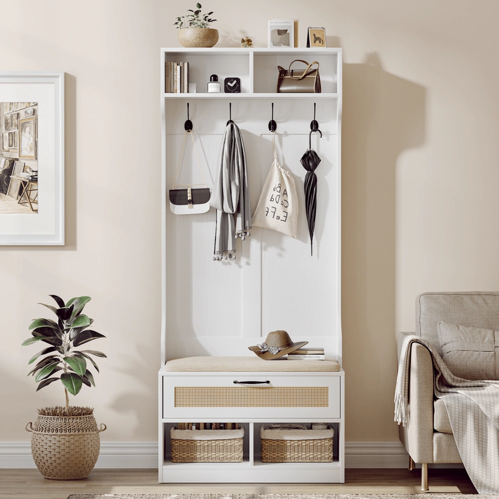 その他 n Entryway Storage Farmhouse Freestanding Coat Rack Anmytek Hall