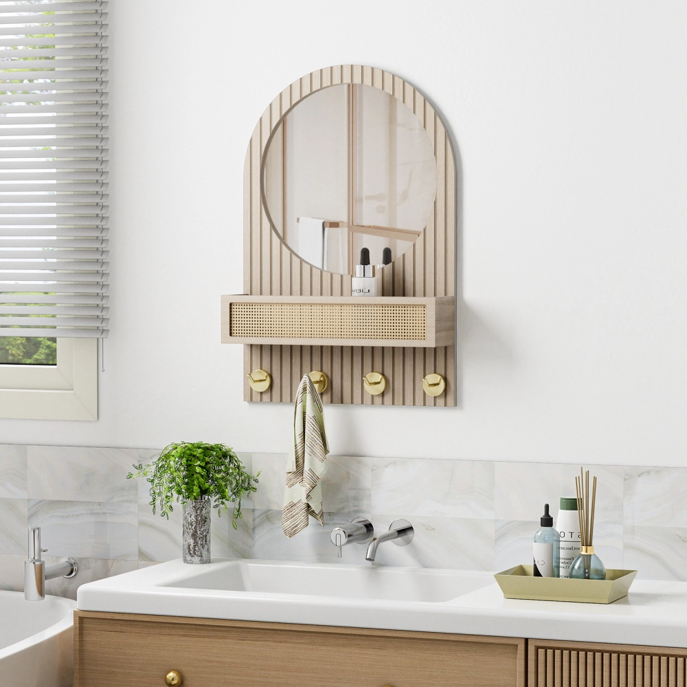 Modern Entryway Mirror With Hooks Mirror Small Entryway Hooks Irregular  Asymmetrical Wall Mirror For, image size:1000x1000