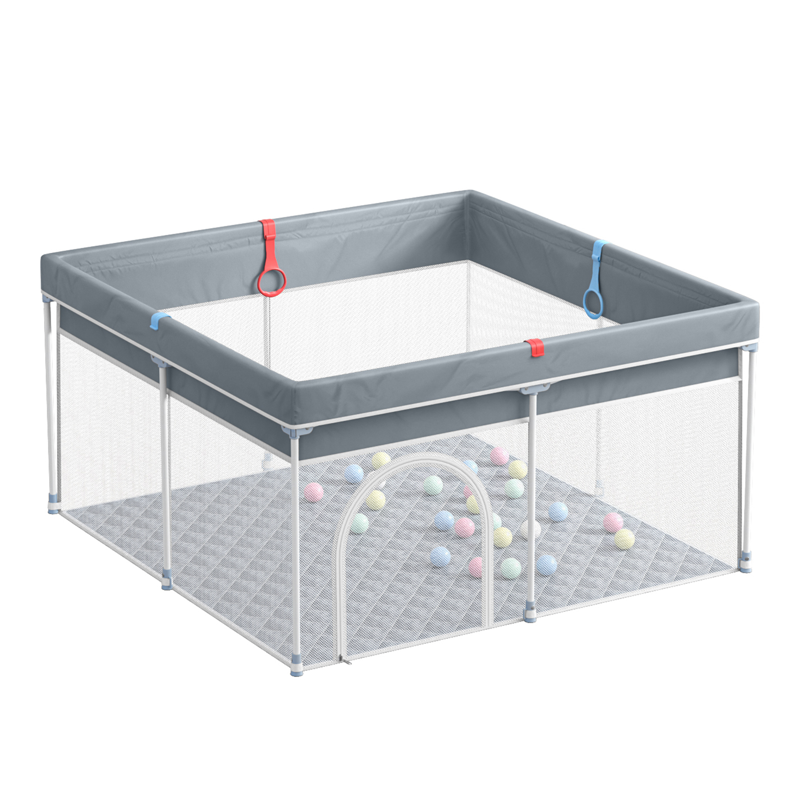 Anmytek Foldable Baby Playpen with Mat, Safe Sturdy, Play Yard, Anti-Slip, Playard with Mat