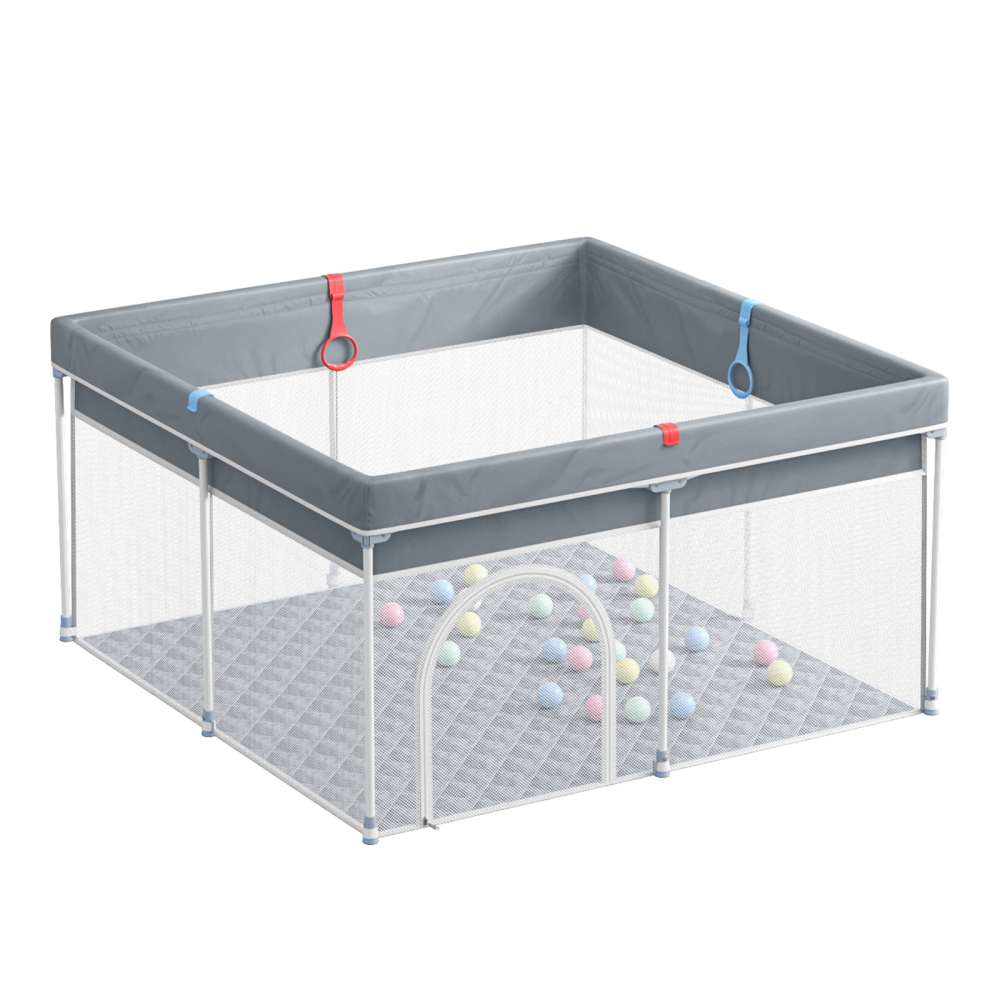 Anmytek Foldable Baby Playpen with Mat, Safe Sturdy, Play Yard, Anti-Slip, Playard with Mat