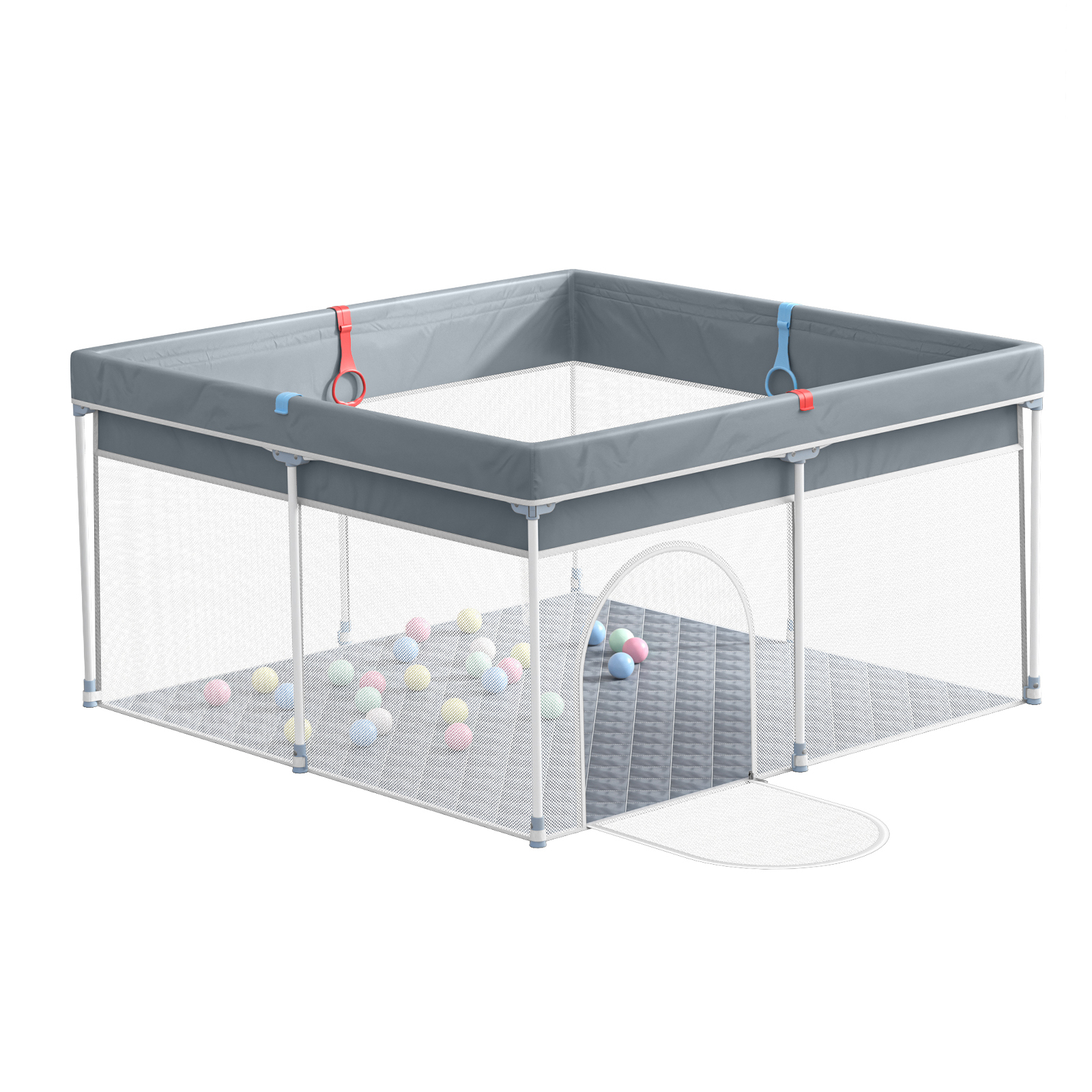 Anmytek Foldable Baby Playpen with Mat, Safe Sturdy, Play Yard, Anti-Slip, Playard with Mat