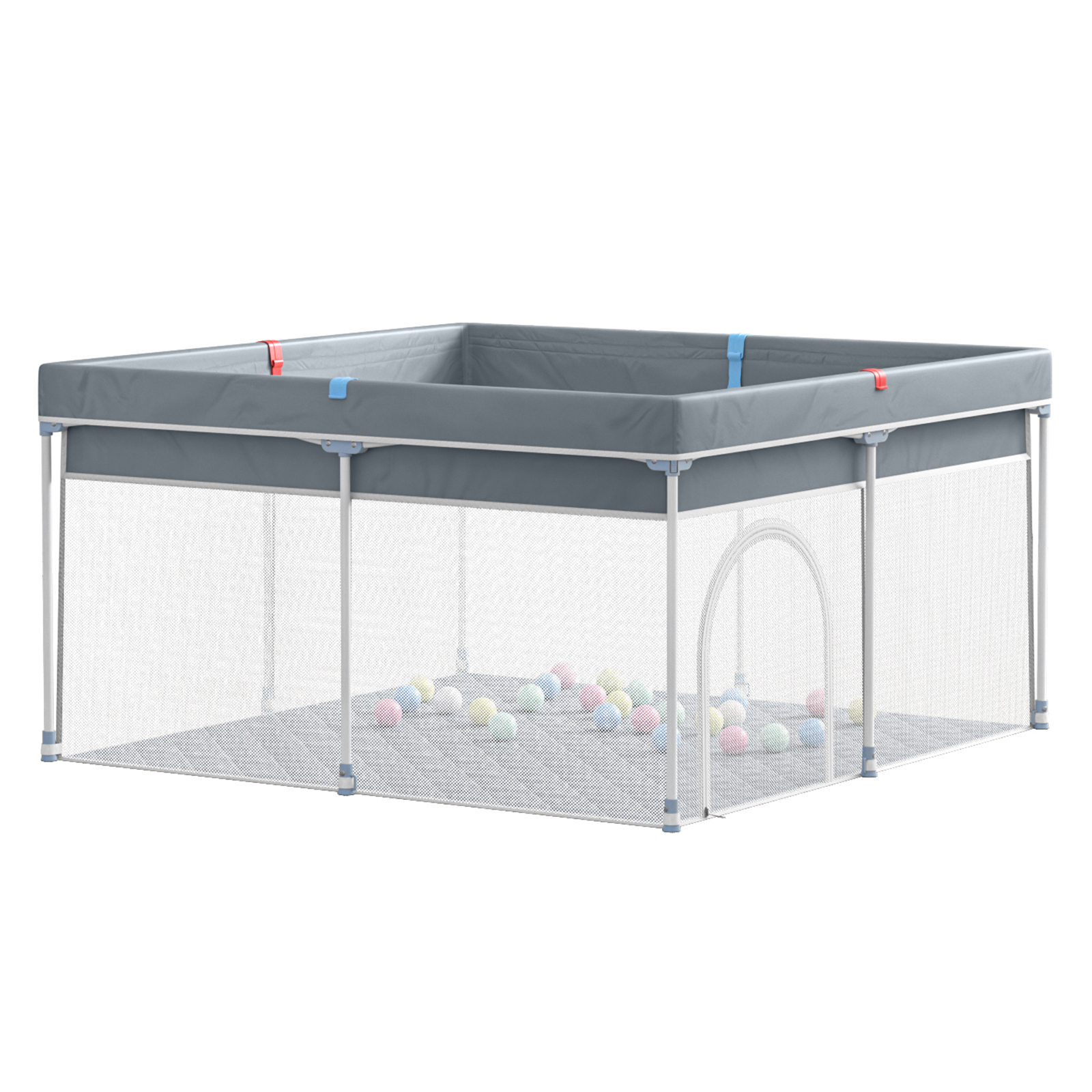 Anmytek Foldable Baby Playpen with Mat, Safe Sturdy, Play Yard, Anti-Slip, Playard with Mat